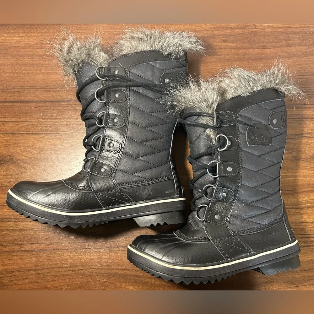 Sorel Tofino II Black NL2332-010 Women's Sz 6 Winter Snow Waterproof Boots - Picture 5 of 7